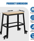 Built Like A Tank Heavy Duty Drill Press Stand With Smooth Moving Casters, 700 Pound Load Rating showing dimensions and features.