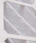 Close-up of 20x20x4 Inch Pleated MERV 12 Air Filter Twin Pack for Home HVAC Actual Size 19.5x19.5x3.63