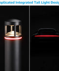 Eight Pack Low Voltage Path Lights With Side Ambient Lighting 5W LED showcasing elegant black aluminum tail light design
