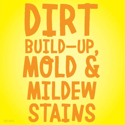 Text highlighting dirt buildup, mold, and mildew stains for Grout And Tile Cleaner Stain Remover For Dirt Buildup Soap Scum And Hard Water Stains Gunk Busting Formula Safe For Grout And Ceramic Porcelain Surfaces Great For Showers Backsplashes And Floors 14 Fl Oz.