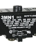 3mn1 Microswitch Basic Dpdt Pin Plunger Actuator Screw Termination Rock Solid Industrial Control Panel Switch Built Tough Zero Drama Smooth 15 Amp Operation, shown front view.
