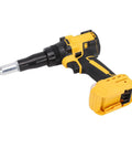 Heavy Duty Cordless Rivet Gun With Brushless Motor Delivers 2248 Lbs Of Raw Power And Fast Automatic Function Featuring Built Led Light, Auto Reverse Mode, And Compact Portable Design For Professional Job Site Metalworking Projects Without Cord Hassle, side view