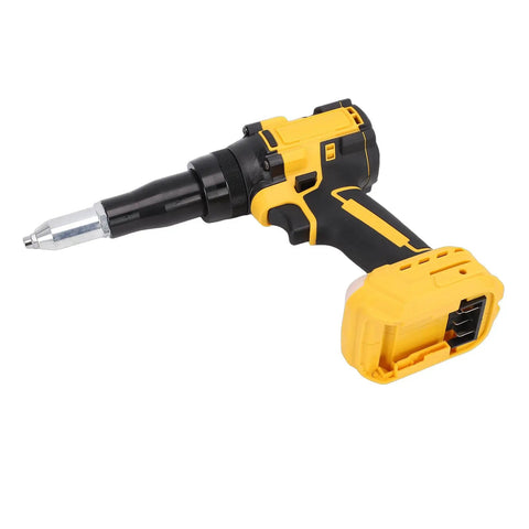 Heavy Duty Cordless Rivet Gun With Brushless Motor Delivers 2248 Lbs Of Raw Power And Fast Automatic Function Featuring Built Led Light, Auto Reverse Mode, And Compact Portable Design For Professional Job Site Metalworking Projects Without Cord Hassle, side view