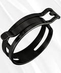 4Pc Upper And Lower Radiator Hose Clamp Kit For Honda Cars And SUVs Like Accord Civic CRV Odyssey Element Pilot Prelude S2000 Replacement 19511PH7003, close-up of black clamp detail.