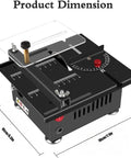 Heavy Duty Mini Table Saw For No Sweat Wood And Acrylic Cuts In Tight Spaces Portable Desktop Electric Craft Saw dimensions illustration.