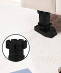 4 Pack Adjustable Cabinet Feet Risers Black ABS Plastic Thickened Moisture Resistant Leveling Feet under furniture