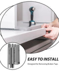 Get That Stubborn Screw Out With This Badass Metal Extractor Kit For Metric Sizes 2-6mm. Perfect For Home Repairs And DIY Hustle When Bolts Get Stripped Or Seized Up. No More Guessing, Just Grab The Right Size Bit And Make It Easy To Twist Those Screws. metal screw extractor kit for broken taps, 2-6mm bits used in a drawer repair