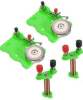 Hands On Physics Experiment Set With Two Electric Bell Magnetism Kits For Electromagnet Lab Induction And Classroom Teaching Equipment Two Bells And Two Electromagnets on green base.
