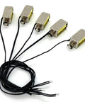 5-pack of 12V DC micro push pull solenoid actuators with 4mm stroke and open frame for precise linear motion in automation projects.
