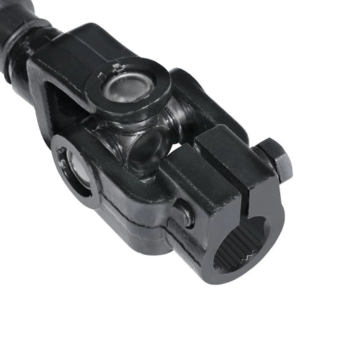 MDRIVEASY lower steering column intermediate shaft yoke, black metal with splined socket
