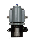 High Performance Brushless Magnetic Drill Press Low Profile Portable Design Light Weight for Industrial Core Drilling and Home Improvement Projects Heavy Duty Metal Processing With Power Up to 1300W Durable Construction Easy Setup Fast Drilling Speeds close-up view of motor and cutter.