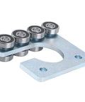 Eight Wheel Trolley Assembly Rollers For Strut Channel Trolley Fits One Five Eighths Inch Wide And Taller Unistrut Rubber Sealed Bearings