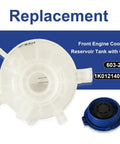 Durable Coolant Reservoir Tank With Cap keeps your ride cooling slick, featuring a clear design for easy fluid level checking.