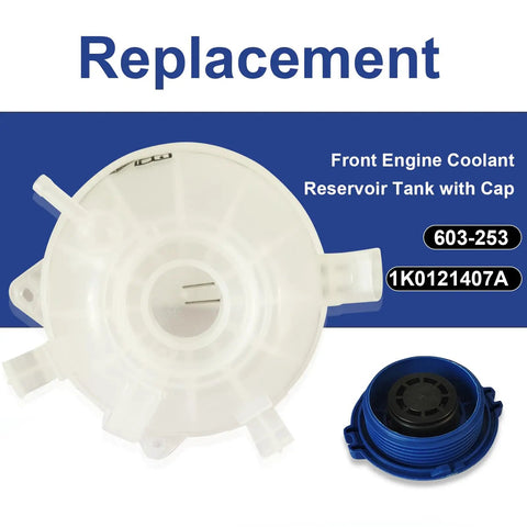 Durable Coolant Reservoir Tank With Cap keeps your ride cooling slick, featuring a clear design for easy fluid level checking.