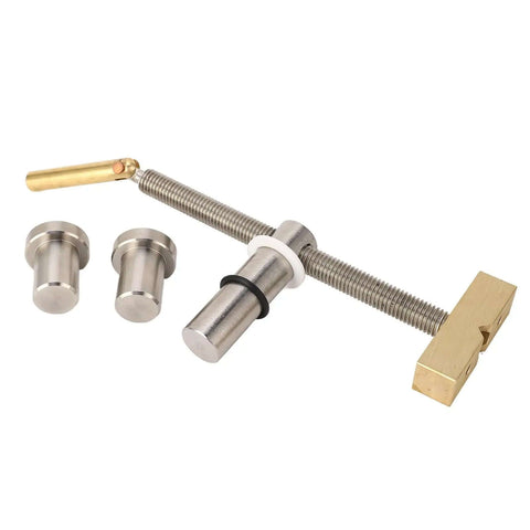 Beefy Heavy Duty Woodworking Bench Dog Clamp Desktop Clip with CNC Precision Rust Resistant Metal Build components displayed