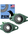 Beefy Pack Of 2 Flange Mounted Pillow Block Bearings UCFL204-12 Self Aligning Chrome Steel AISI 52100 With 3/4 Inch Bore