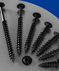 Black Pocket Hole Screws Set Number Eight Three Quarters Inch 200 Pieces One Pound Square Drive Round Head Self Tapping