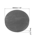 Round Graphite Block Disk Ingot High Purity Graphite Electrode Plate Sheet 40x5mm top view showing dimensions, pack of 3