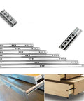 Two Pack Medium Soft-Close Ball Bearing Drawer Slides, Full Extension, 100 Lb Capacity, 9-Inch Travel, 17mm Wide, Side Mount