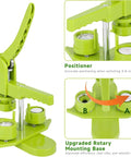 Super Easy Button Maker Machine Kit For Craft Lovers That Works Like Magic And Comes Complete With One Inch Badge Press Tools and plastic backings for precise pin crafting.