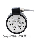 Front view of Six Axis Industrial Force Sensor for Torque Measurement, Compact Multiaxis Load Cell, 2000N-60N.M Range