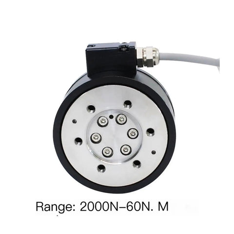 Front view of Six Axis Industrial Force Sensor for Torque Measurement, Compact Multiaxis Load Cell, 2000N-60N.M Range