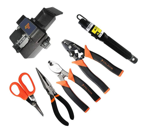 Pro Grade Fiber Optic Tool Kit For Cutting Stripping And Terminating Cables Black Portable Set Built For Field Techs tools