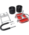 Wheeled Garden Stool With Adjustable Height Iron Construction Movable Labor Saving Patio Seat parts for assembly