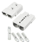 2 Pack 175 Amp Battery Quick Disconnect Connectors for 2 to 4 Gauge Cables, Beefy Battery Terminal Kit for Car Winch and Trailer, 12 Volt Wire Harness Plug and Jumper Cable Connect and Disconnect white PC shell connectors with terminals