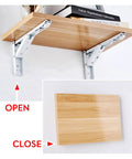 Triangular Bracket 2 Pack Wall Mounted Shelf Support For Bench Table Hidden Kitchen Storage Hardware Heavy Duty Stainless Steel Brackets