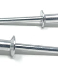Aluminum Countersunk Blind Rivets 3/16 Inch Diameter Pop Rivets, 50 Count, Flush Head, front view showing smooth finish.