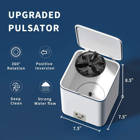 Portable Ultrasonic Washing Machine Mini Underwear Washer Compact Laundry Device With USB Power For RVs Apartments And Dorms