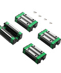 Four HGH20CA bearing blocks from Beefy CNC Linear Rail Kit 2 Pieces HGR20 700mm 20mm Fully Supported Slide Guide Shaft for machines.