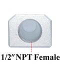 1/2 NPT female input on 7 Port Aluminum Air Hose Inline Manifold Block Splitter 1/2 NPT Input 1/4 NPT Output Pneumatic Fitting For Air Compressor