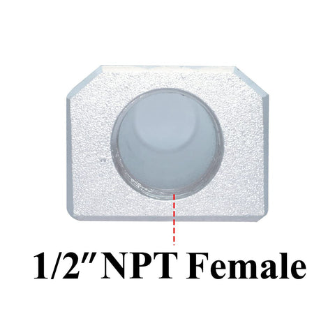 1/2 NPT female input on 7 Port Aluminum Air Hose Inline Manifold Block Splitter 1/2 NPT Input 1/4 NPT Output Pneumatic Fitting For Air Compressor