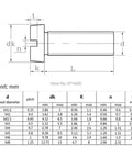 Diagram showing dimensions of Top Rated 304 Stainless Steel Machine Screws Slotted Cheese Head Bolts 8Mm M1.6 Through M6.