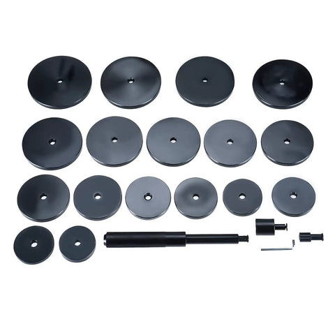 Pro Grade Bushing Removal Tool Set With 21 Piece Bearing And Seal Driver Kit Interchangeable Discs From 70mm To 150mm for installation