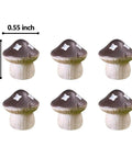 Decorative Hinge Head Topper Set Of 6 Magnetic Mushroom Hinge Heads For Doors And Cabinets shown with 0.55 inch size