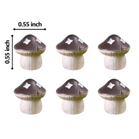 Decorative Hinge Head Topper Set Of 6 Magnetic Mushroom Hinge Heads For Doors And Cabinets shown with 0.55 inch size