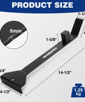 17 Inch Heavy Duty Pull And Pry Bar For Flooring Installation, Beefy Steel Construction With Soft Felt Backing To Protect Floors, Rust Resistant Leverage Tool For Quick Removal And Precise Planking, size diagram