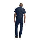 Back view of Men's Navy Blue Lightweight Coveralls With Breathable Touchtex Pro Poplin Material Designed For Zero Drag Performance And Built Tough For Your Daily Grind.