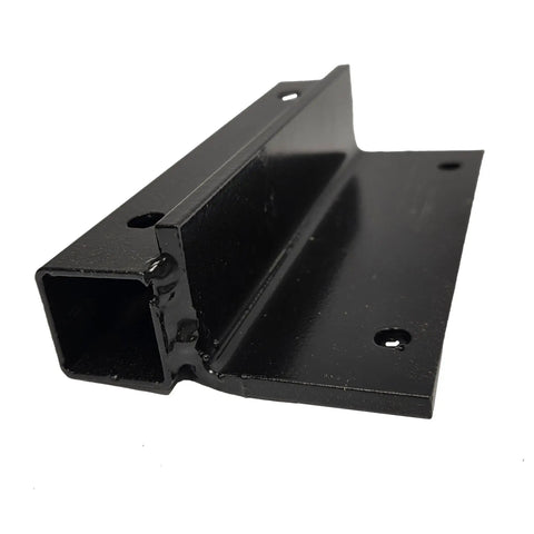 Close-up of Club Car Precedent Extended Golf Cart Roof Mounting Bracket for 80 84 88 and 120 inch tops, black finish