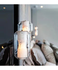 Modern Clear Glass Pendant Light with Marble Pattern Inner Shade, Adjustable Suspended Hanging for Kitchen Island,Warmth, elegant design showcasing marble details.