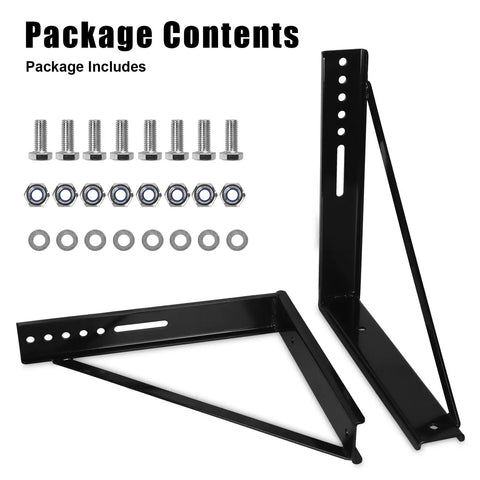 Heavy Duty Steel Truck Toolbox Bracket Kit 18 By 18 Inches For Underbody Toolboxes With Welded Structural Mounts Includes Screws