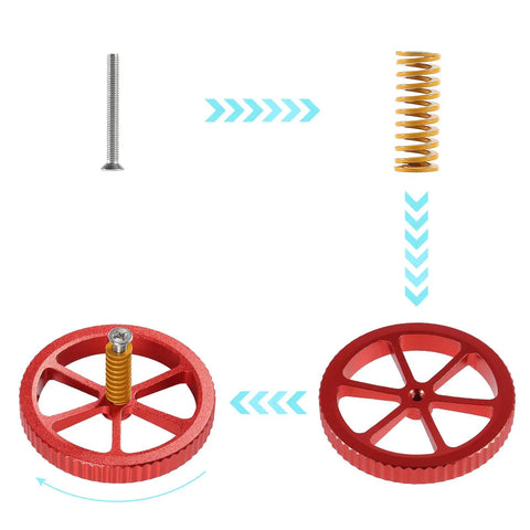 Ender 3 Leveling Upgrade Kit With Aluminum Hand Twist Nuts Silicone Leveling Columns And 20mm Springs For Ender 3 Pro And Ender 3 V2 3D Printer