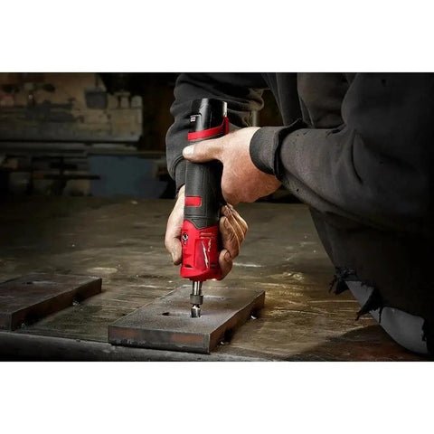 Solid 12V Cordless Straight Die Grinder With 1/4 Inch Chuck And Fast Toggle Switch Built For Cutting Grinding And Polishing Delivers Heavy Torque In A Slim Bare Tool Rig Trusted By Local Crews For Smooth Daily Work