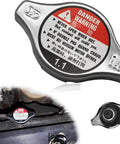 Honda Radiator Cap Replacement Red Metal Cap Cover For 1994 To 2006 Accord 1992 To 2005 Civic 1997 To 2005 CR V 1995 To 2007 Odyssey And 2003 To 2008 Pilot With Easy Install