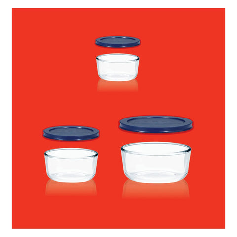 Glass Food Storage Containers Set With Lids 3 Pack 2 Cup 4 Cup 7 Cup BPA Free Microwave Safe Dishwasher Safe Meal Prep Containers For Leftovers