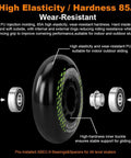 8 Pack Inline Skate Wheels Set With 72mm 76mm And 80mm Options, ABEC9 Bearings, 85A Durometer PU, includes bearings and spacers