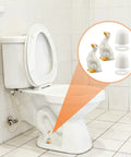 Heckin Cute Duck Toilet Bolt Covers With Ceramic Snap On Screw Caps For Base Bolts displayed on a modern toilet.